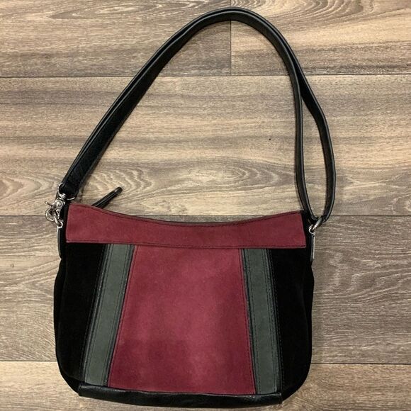 Tignanello Leather Suede Crossbody Bag Adjustable Strap - Picture 1 of 5